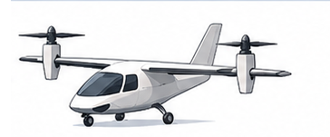 ティルトウイング型のeVTOL機体イメージ
